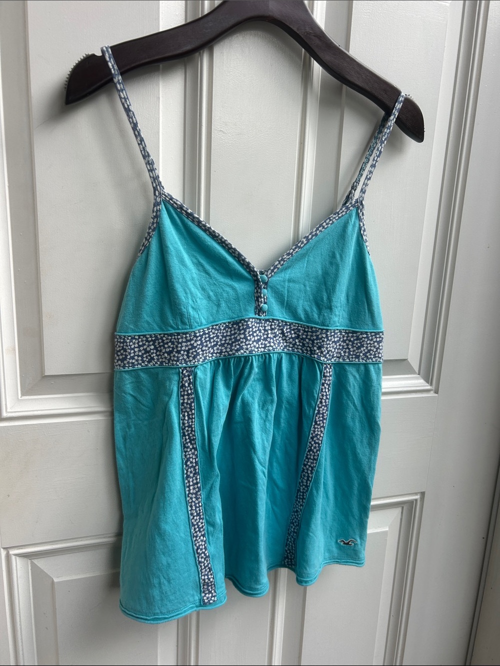 Hollister Y2K vintage babydoll tank w/ empire waist & adjustable straps